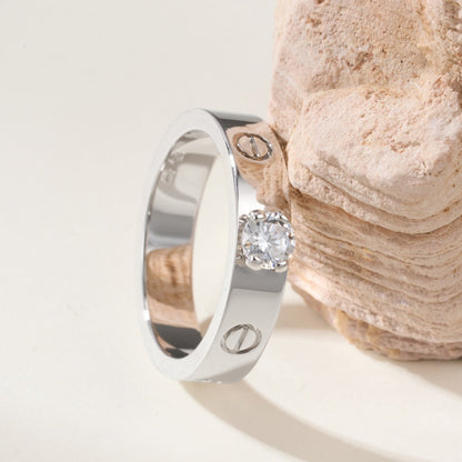 [Raffine]LOVE RING 3.6MM 1 BIG DIAMOND