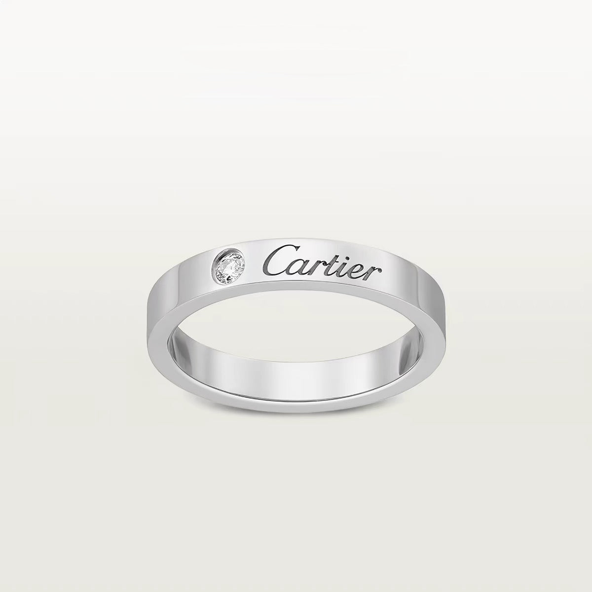 [Raffine]LOVE RING 4MM 1 DIAMOND