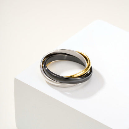 [Raffine]TRINITY 3.2MM RING BLACK CERAMIC