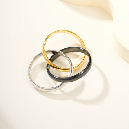[Raffine]TRINITY 3.2MM RING BLACK CERAMIC