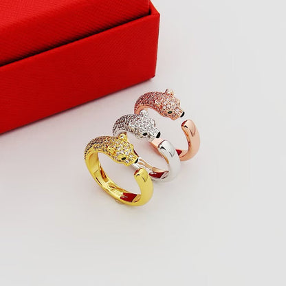 [Raffine]PANTHERE HALF DIAMOND SMALL RING
