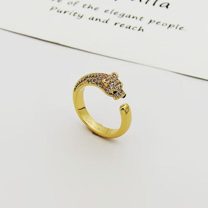 [Raffine]PANTHERE HALF DIAMOND SMALL RING