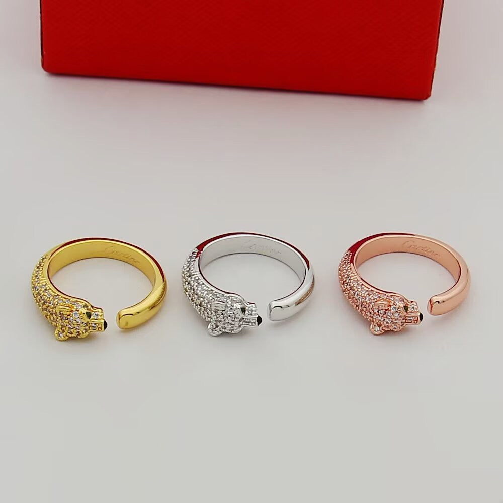 [Raffine]PANTHERE HALF DIAMOND SMALL RING