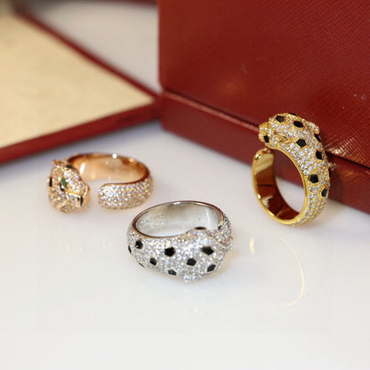 [Raffine]PANTHERE SPOTTED FULL DIAMOND MEDIUM RING