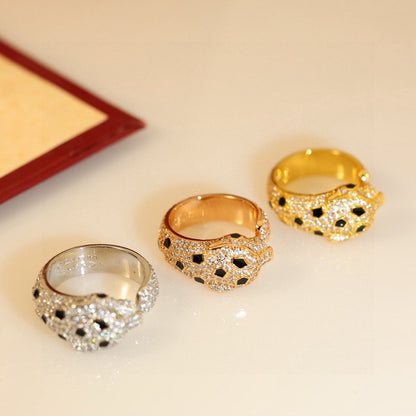 [Raffine]PANTHERE SPOTTED FULL DIAMOND MEDIUM RING