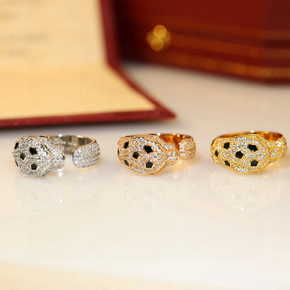 [Raffine]PANTHERE SPOTTED FULL DIAMOND MEDIUM RING