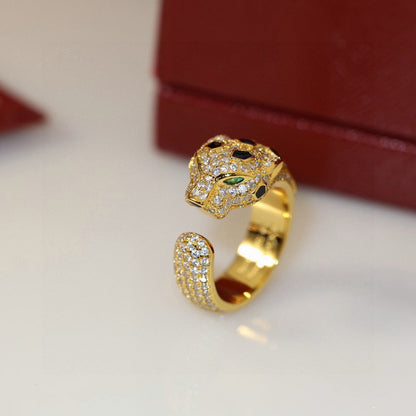 [Raffine]PANTHERE SPOTTED FULL DIAMOND MEDIUM RING