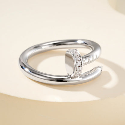 [Raffine]JUSTE RING 2.6MM HALF DIAMOND
