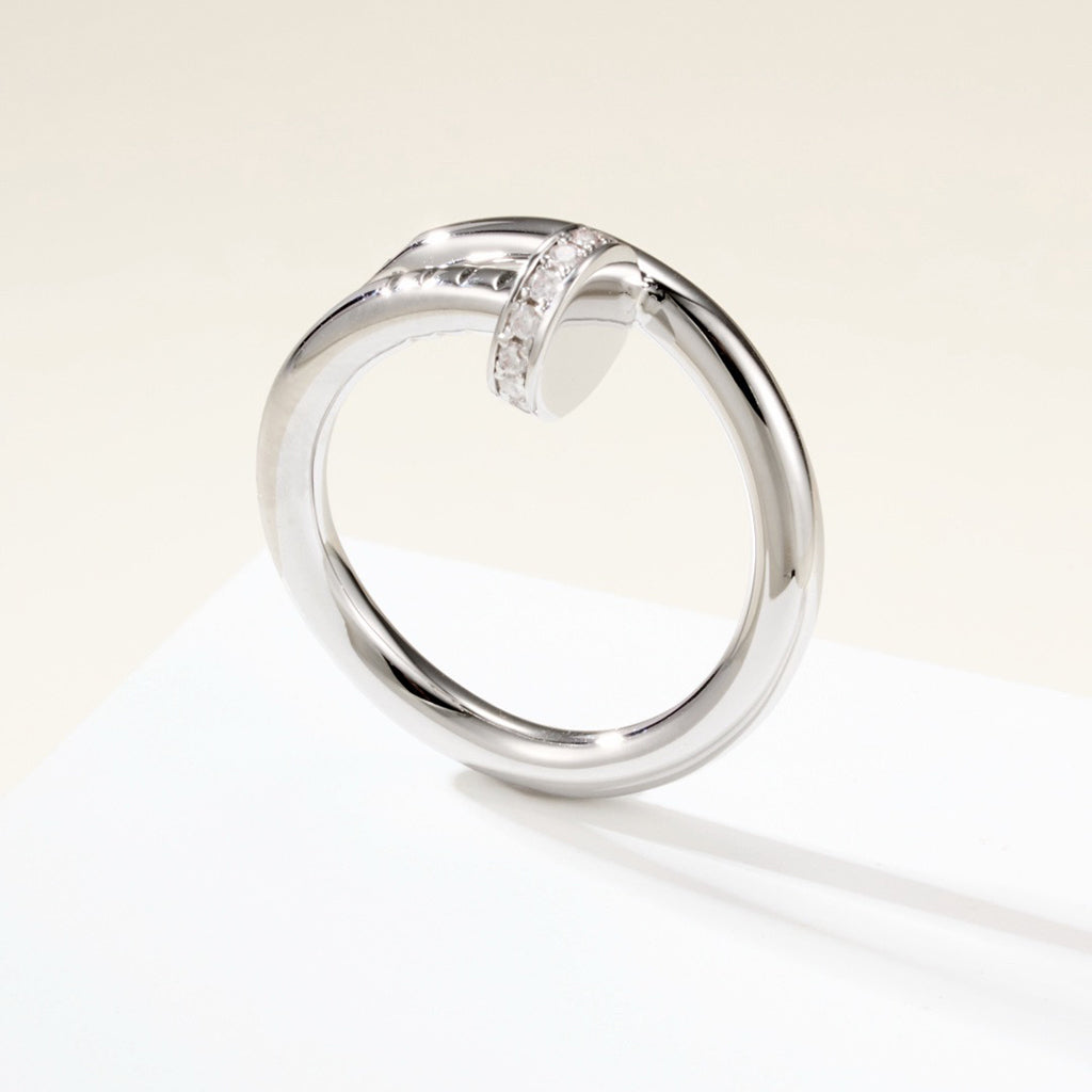 [Raffine]JUSTE RING 2.6MM HALF DIAMOND