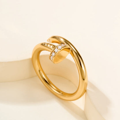 [Raffine]JUSTE RING 2.6MM HALF DIAMOND