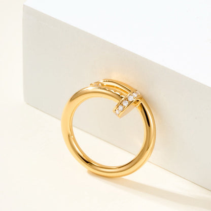 [Raffine]JUSTE RING 2.6MM HALF DIAMOND