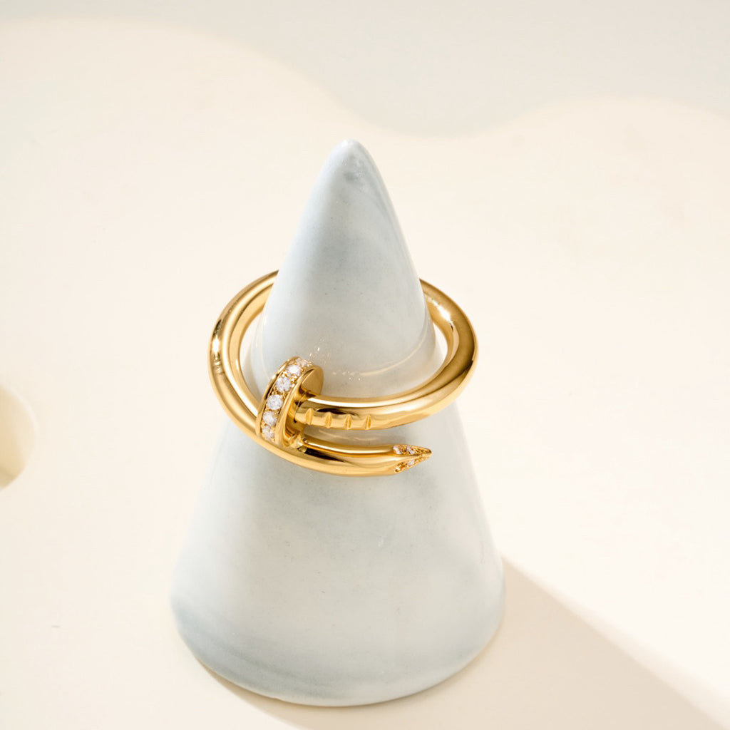 [Raffine]JUSTE RING 2.6MM HALF DIAMOND