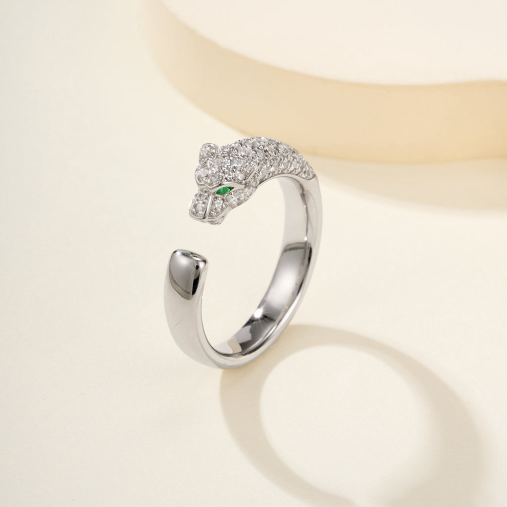 [Raffine]PANTHERE HALF DIAMOND SMALL RING