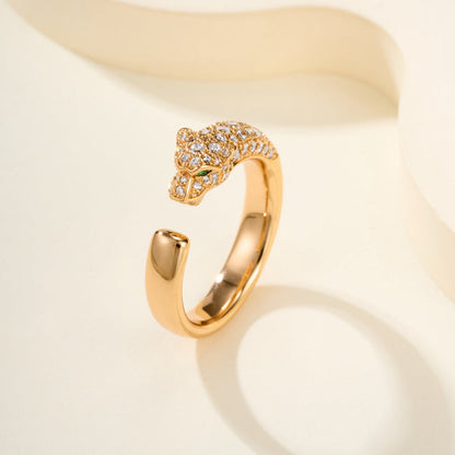 [Raffine]PANTHERE HALF DIAMOND SMALL RING