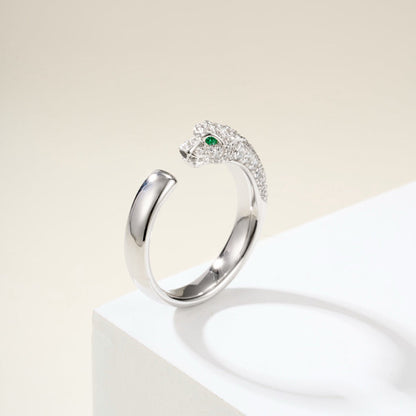 [Raffine]PANTHERE HALF DIAMOND SMALL RING