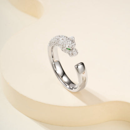 [Raffine]PANTHERE HALF DIAMOND SMALL RING