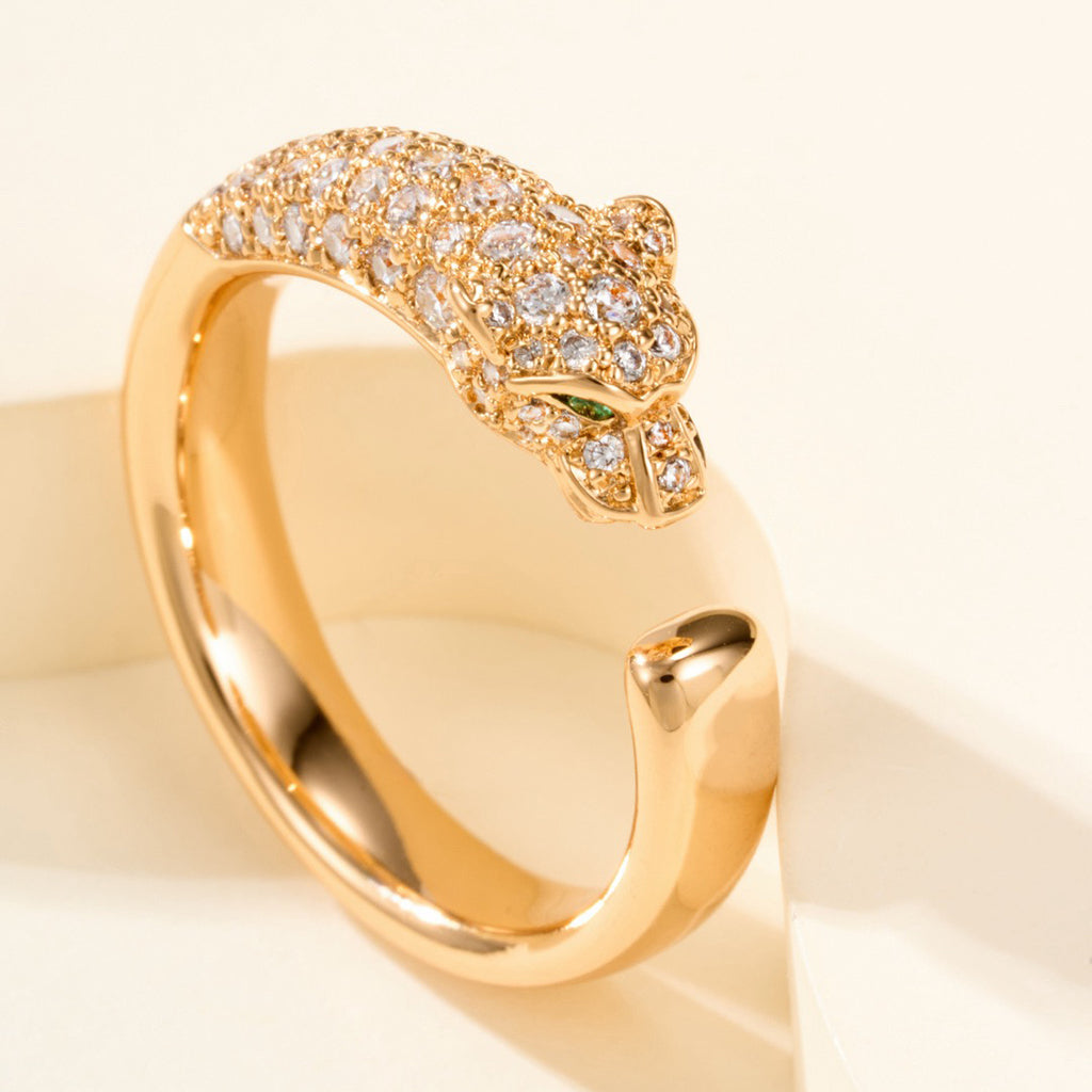 [Raffine]PANTHERE HALF DIAMOND SMALL RING