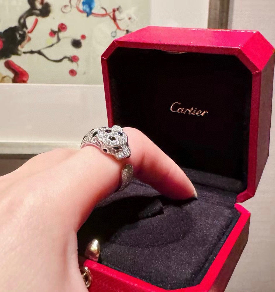 [Raffine]PANTHERE SPOTTED FULL DIAMOND MEDIUM RING