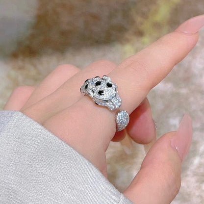 [Raffine]PANTHERE SPOTTED FULL DIAMOND MEDIUM RING