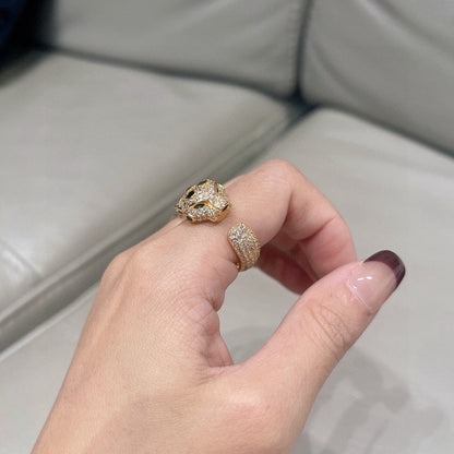[Raffine]PANTHERE SPOTTED FULL DIAMOND MEDIUM RING