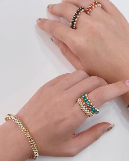 [Raffine]CLASH 7.9MM AGATE CHALCEDONY RING