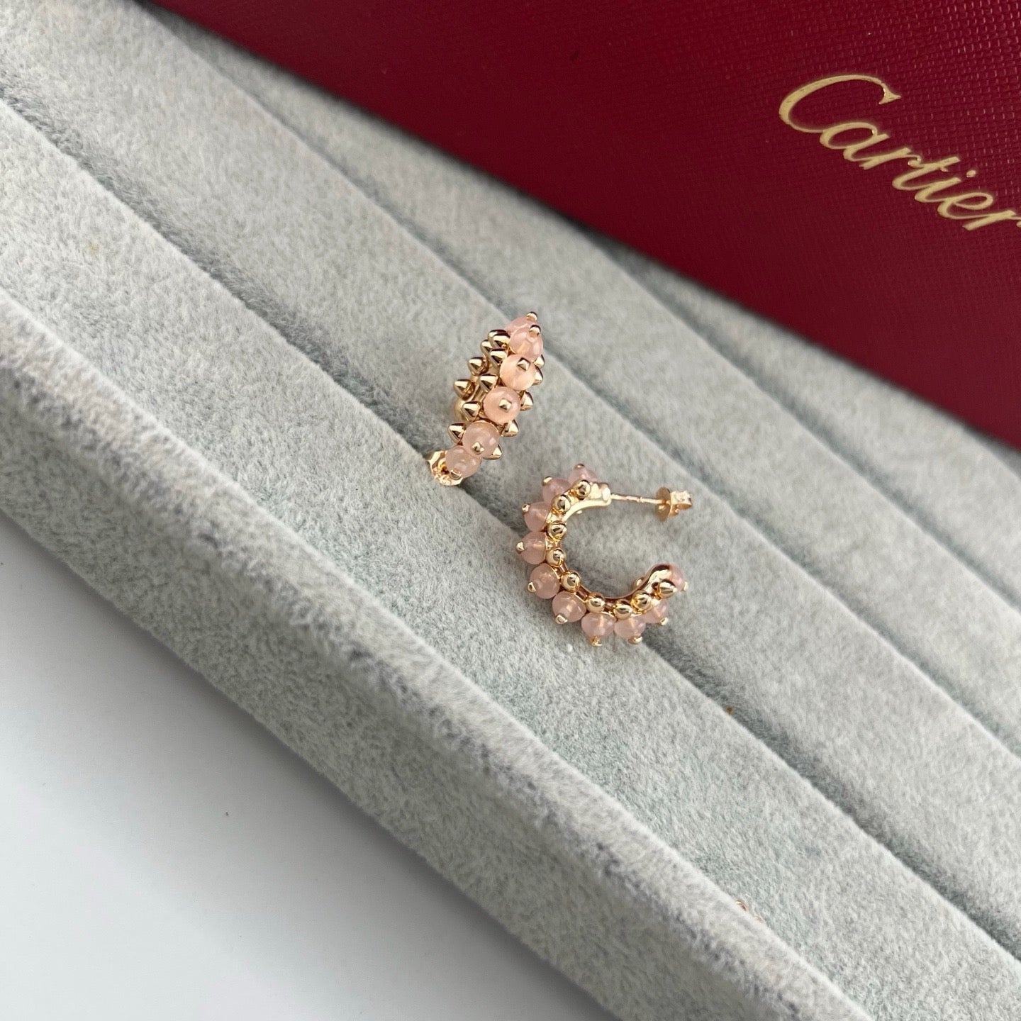 [Raffine]CLASH 7.9MM AGATE CHALCEDONY EARRINGS