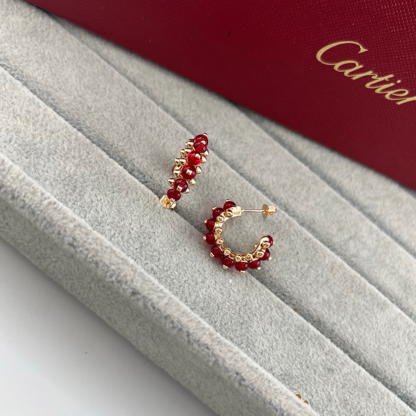[Raffine]CLASH 7.9MM AGATE CHALCEDONY EARRINGS