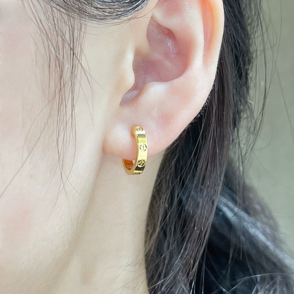 [Raffine]LOVE EARRINGS 2.65 MM NO DIAMOND SMALL