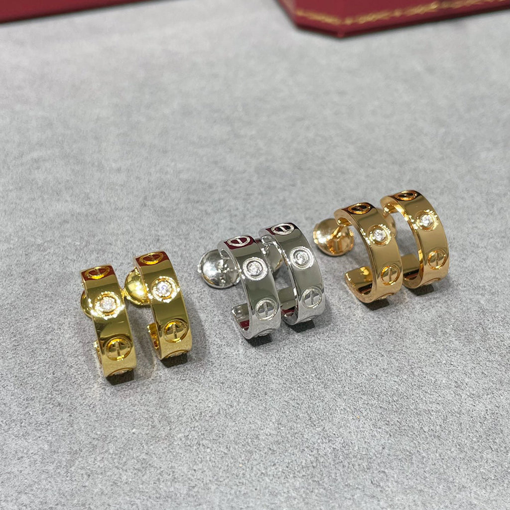 [Raffine]LOVE EARRINGS 5.7MM 2 DIAMONDS