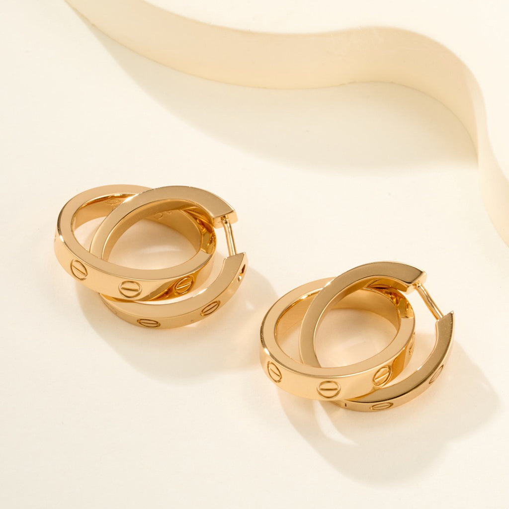 [Raffine]LOVE 3.3MM DANGLE EARRINGS
