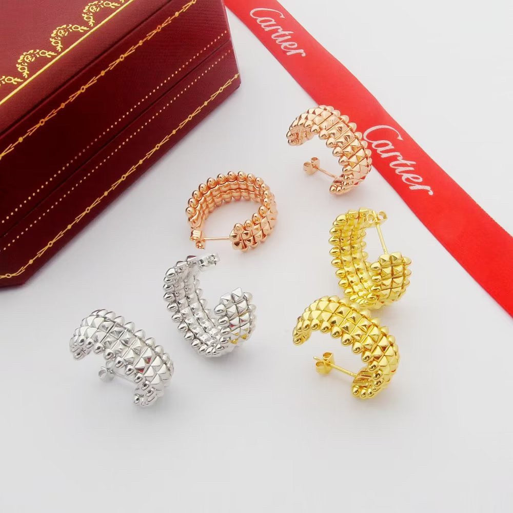 [Raffine]CLASH 9.2MM DOUBLE ROW EARRINGS