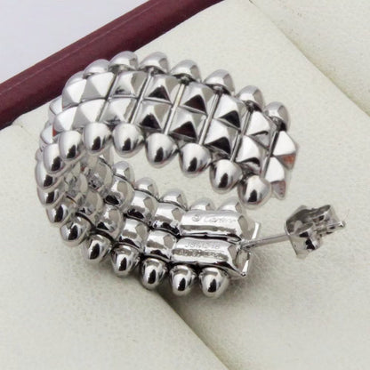 [Raffine]CLASH 9.2MM DOUBLE ROW EARRINGS