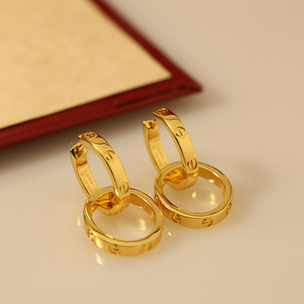 [Raffine]LOVE 3.3MM DANGLE EARRINGS