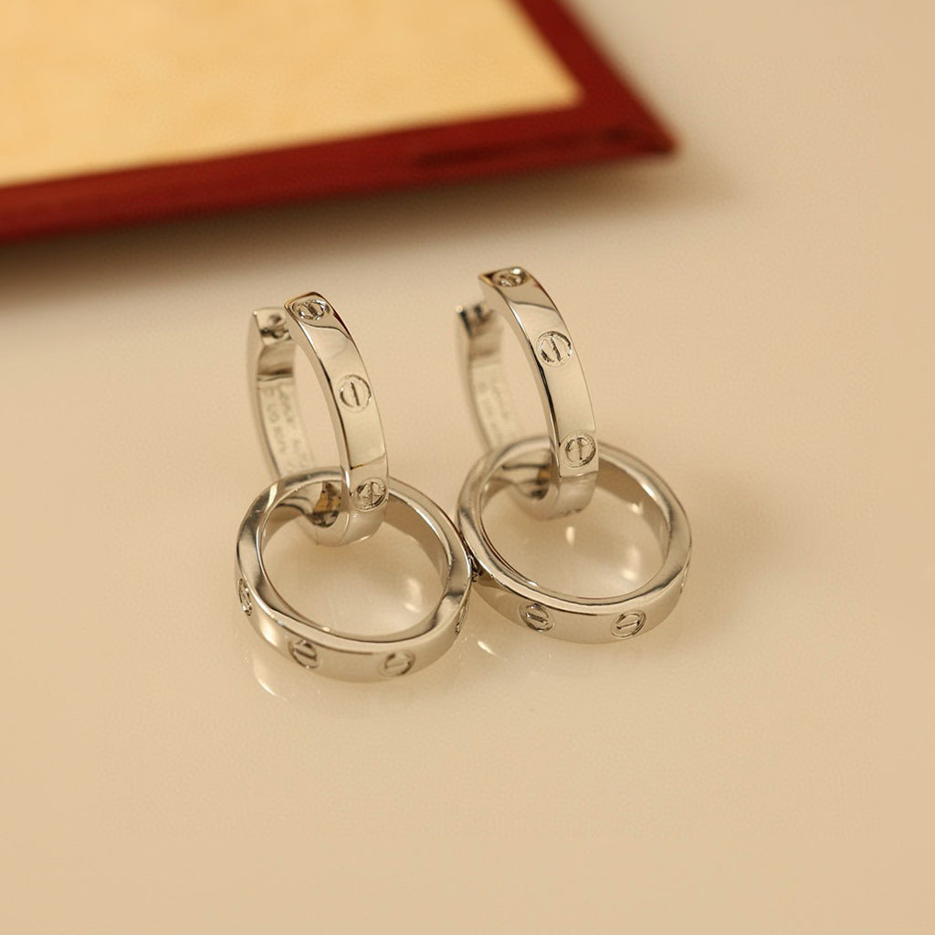 [Raffine]LOVE 3.3MM DANGLE EARRINGS