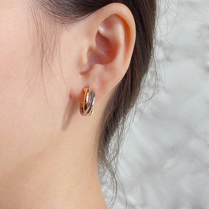[Raffine]TRINITY ON DIAMOND CLASSIC EARRINGS