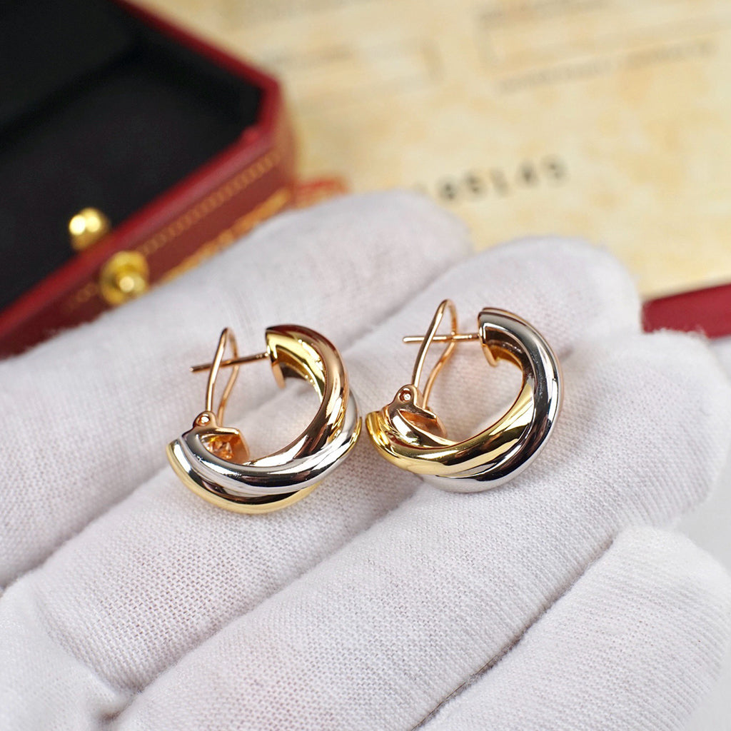 [Raffine]TRINITY ON DIAMOND CLASSIC EARRINGS