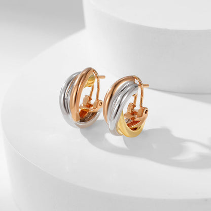 [Raffine]TRINITY ON DIAMOND CLASSIC EARRINGS