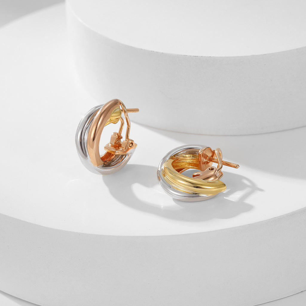 [Raffine]TRINITY ON DIAMOND CLASSIC EARRINGS