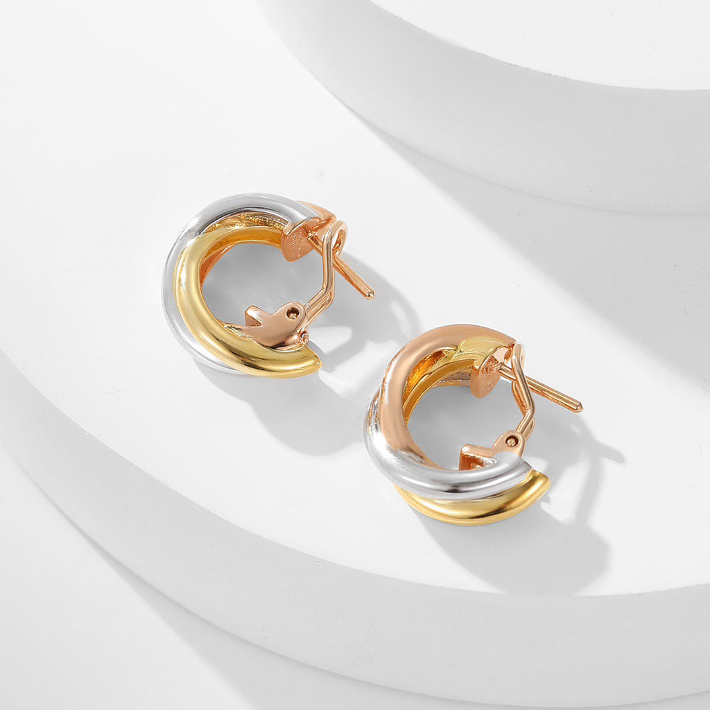 [Raffine]TRINITY ON DIAMOND CLASSIC EARRINGS