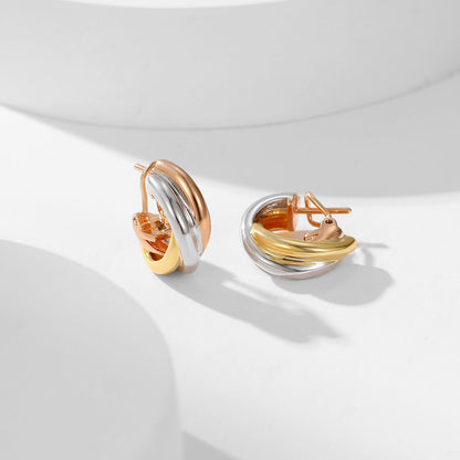 [Raffine]TRINITY ON DIAMOND CLASSIC EARRINGS