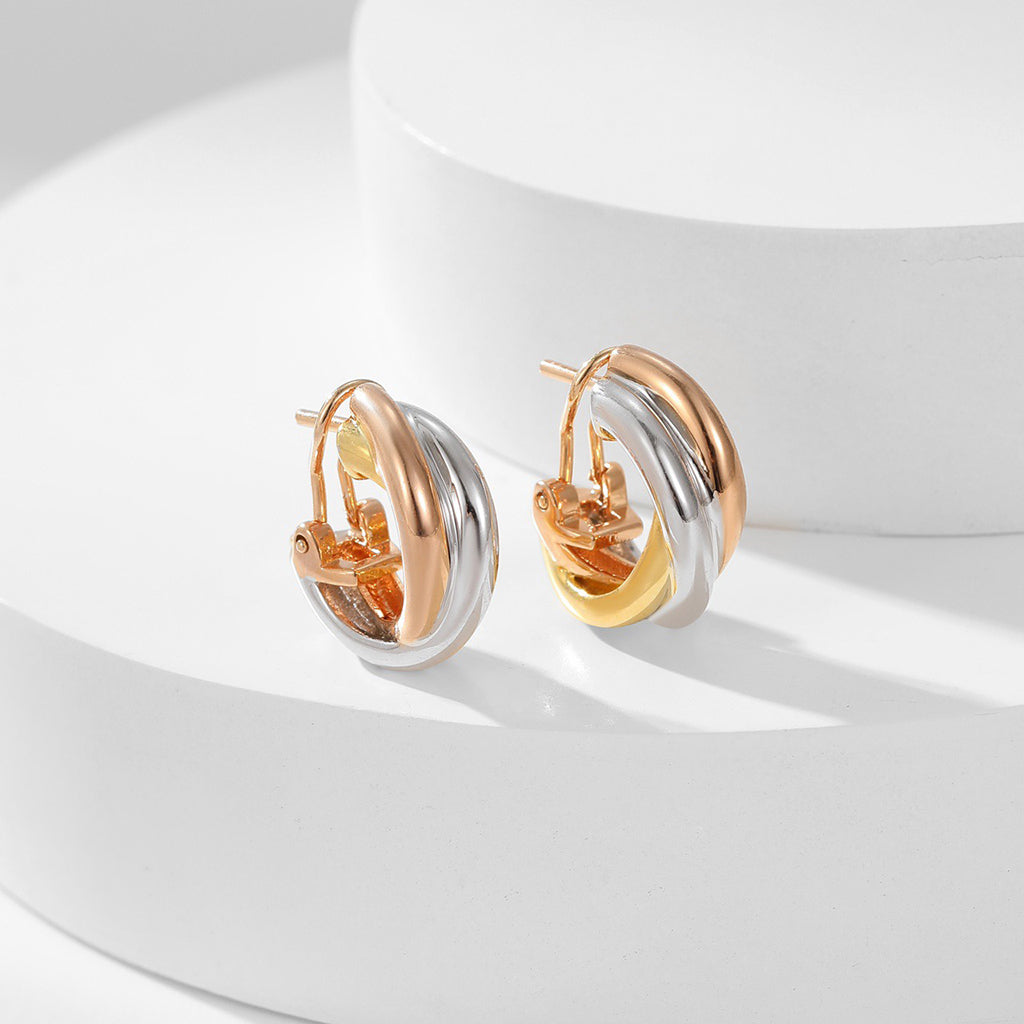[Raffine]TRINITY ON DIAMOND CLASSIC EARRINGS