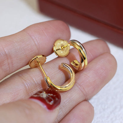 [Raffine]TRINITY ON DIAMOND MINI EARRINGS
