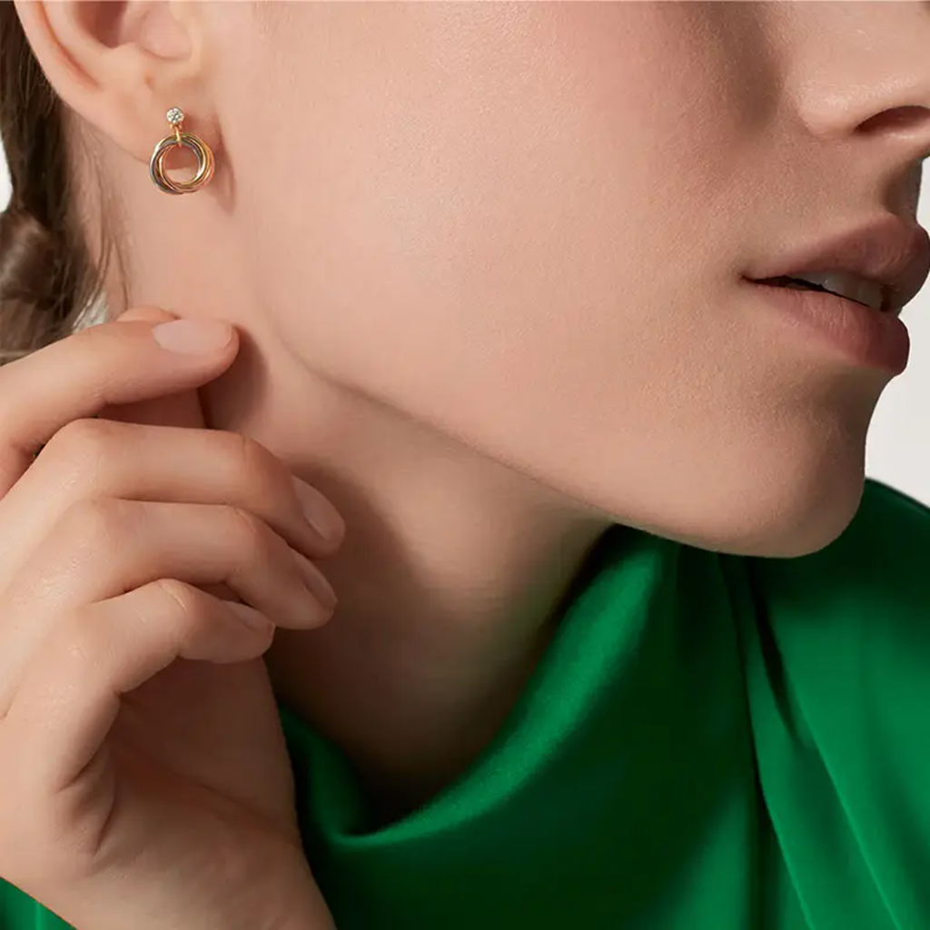 [Raffine]TRINITY ON DIAMOND  EARRINGS