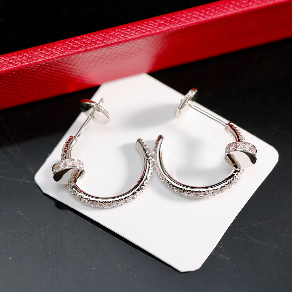 [Raffine]JUSTE FULL DIAMOND SMALL EARRINGS