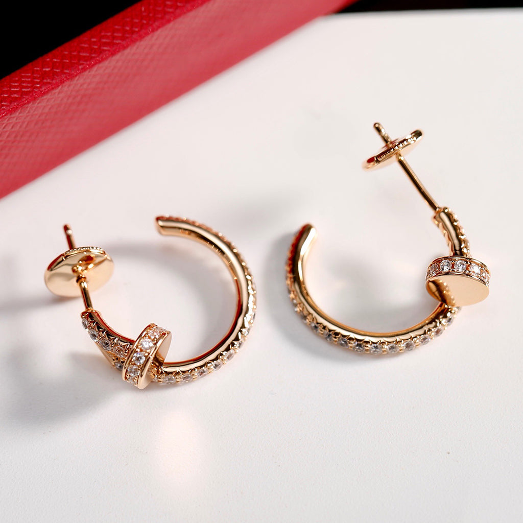 [Raffine]JUSTE FULL DIAMOND SMALL EARRINGS