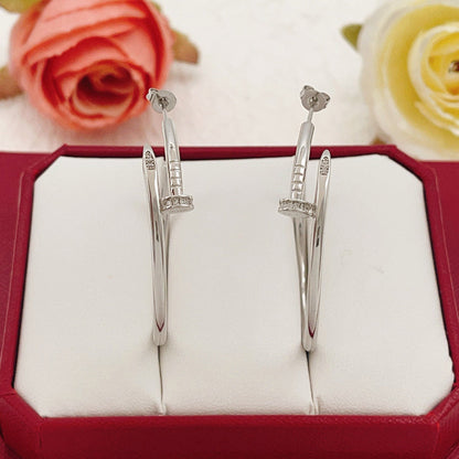 [Raffine]JUSTE HALF DIAMOND LARGE EARRINGS