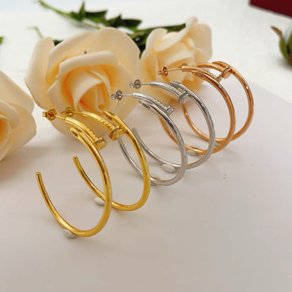 [Raffine]JUSTE HALF DIAMOND LARGE EARRINGS