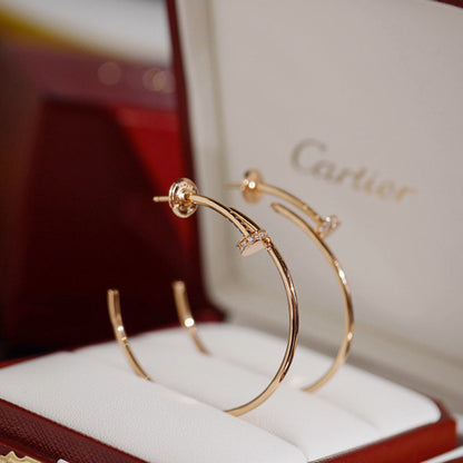 [Raffine]JUSTE HALF DIAMOND LARGE EARRINGS