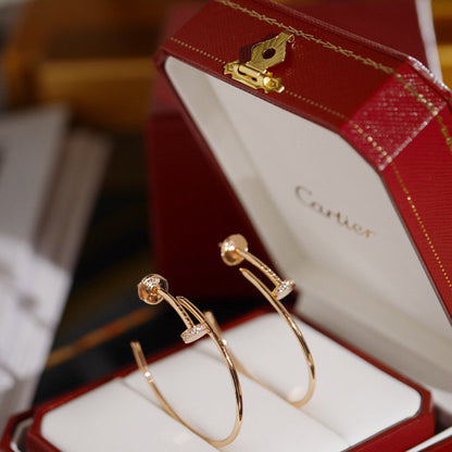[Raffine]JUSTE HALF DIAMOND LARGE EARRINGS