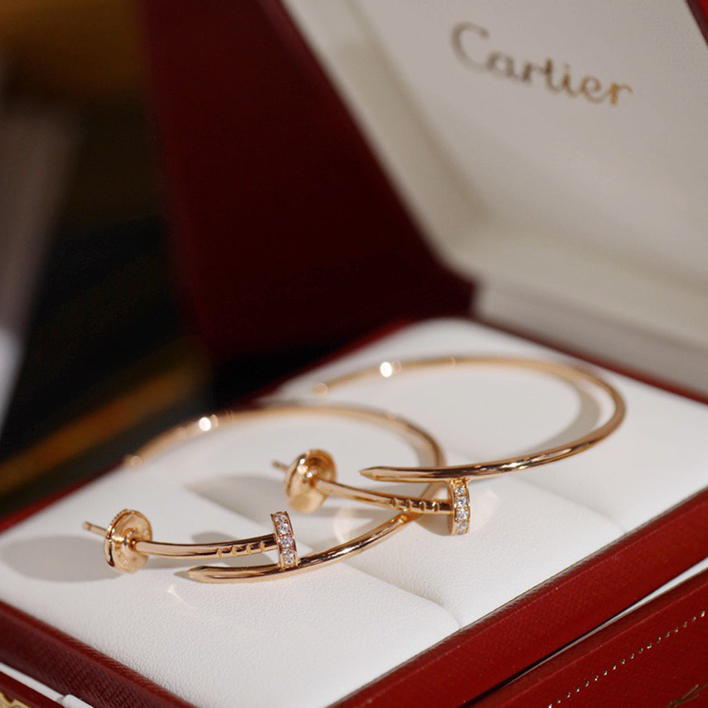 [Raffine]JUSTE HALF DIAMOND LARGE EARRINGS